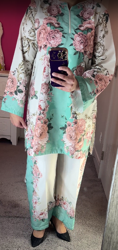 Adan's Libas Luxury Slub Co-ord Set