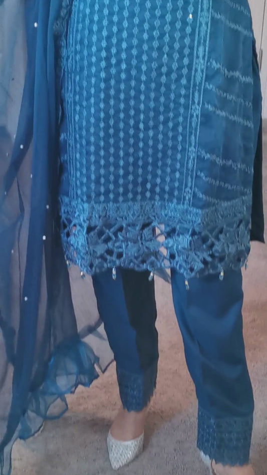 Azure Inspired Chiffon